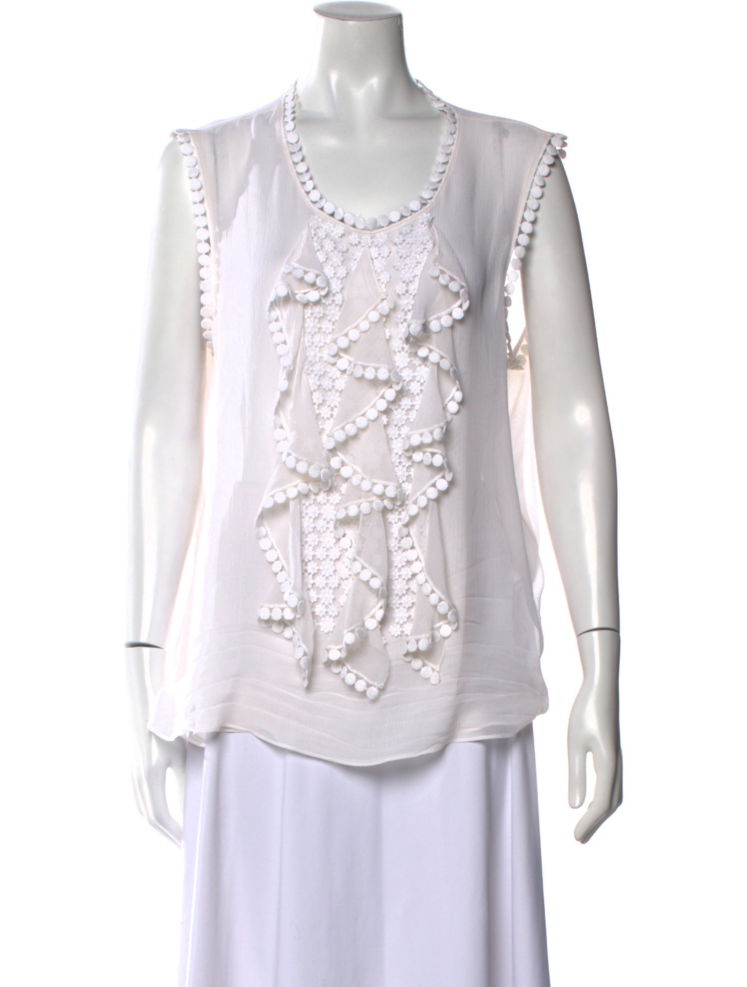 Oscar de la Renta 2011 Scoop Neck Blouse