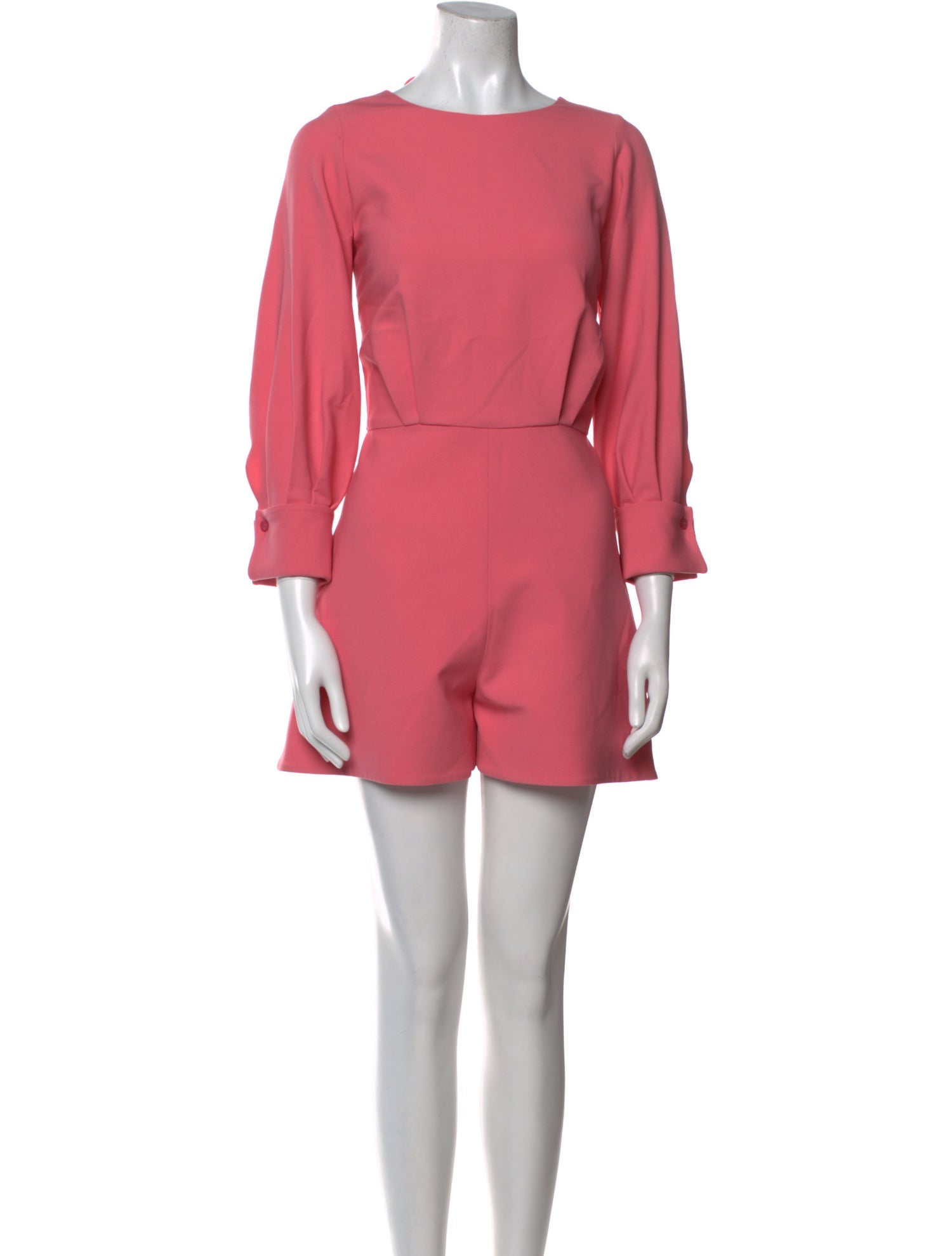 Oscar de la Renta Virgin Wool Crew Neck Romper