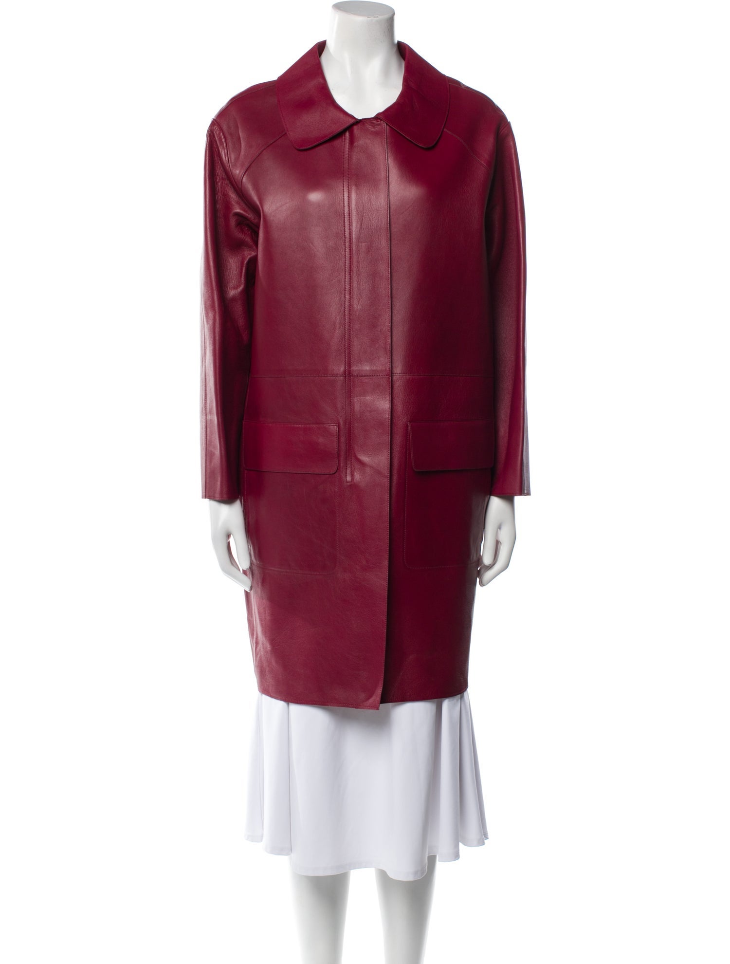 Oscar de la Renta Leather Coat w/ Tags