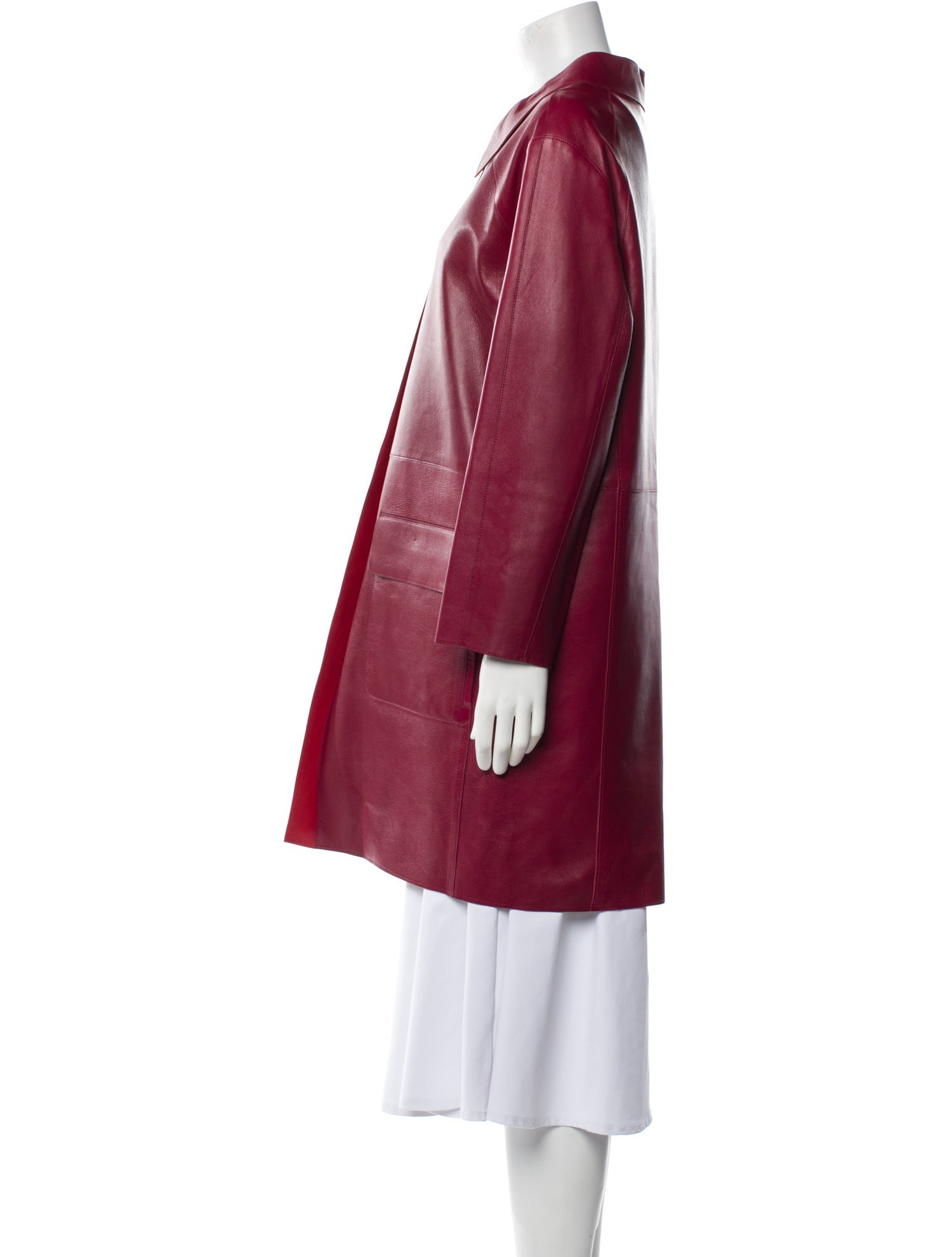 Oscar de la Renta Leather Coat w/ Tags