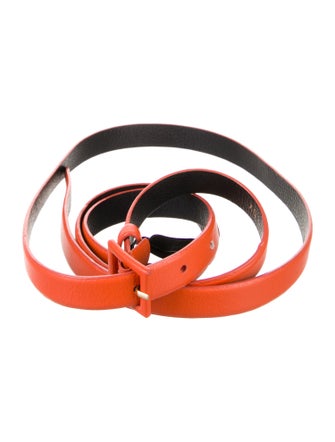 Oscar de la Renta Skinny Leather Waist Belt