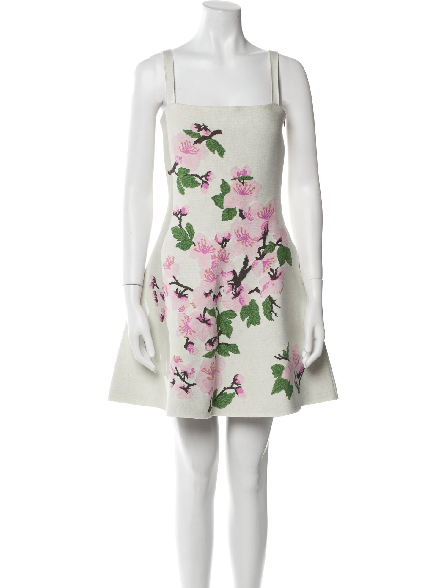 Oscar de la Renta Floral Print Mini Dress