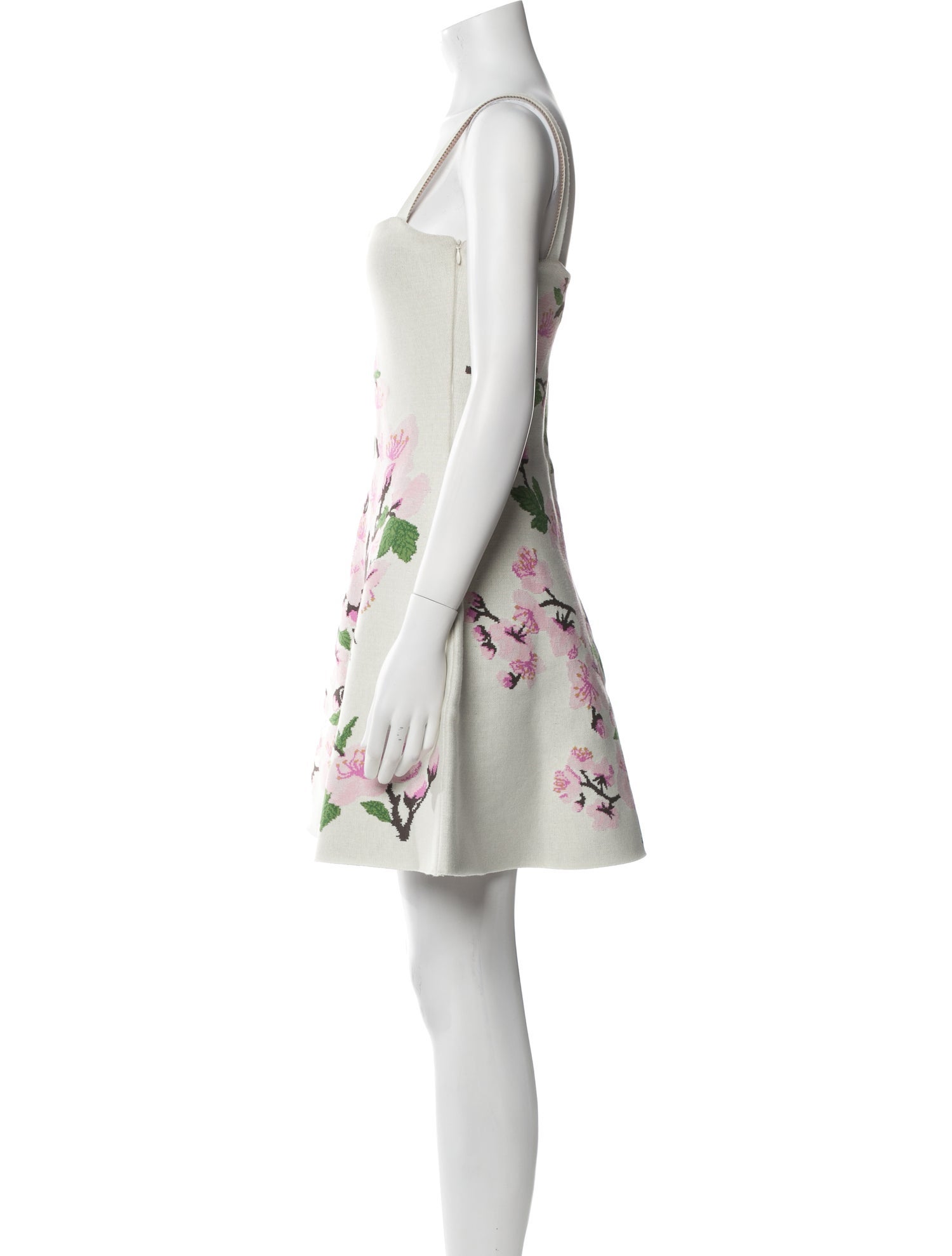 Oscar de la Renta Floral Print Mini Dress