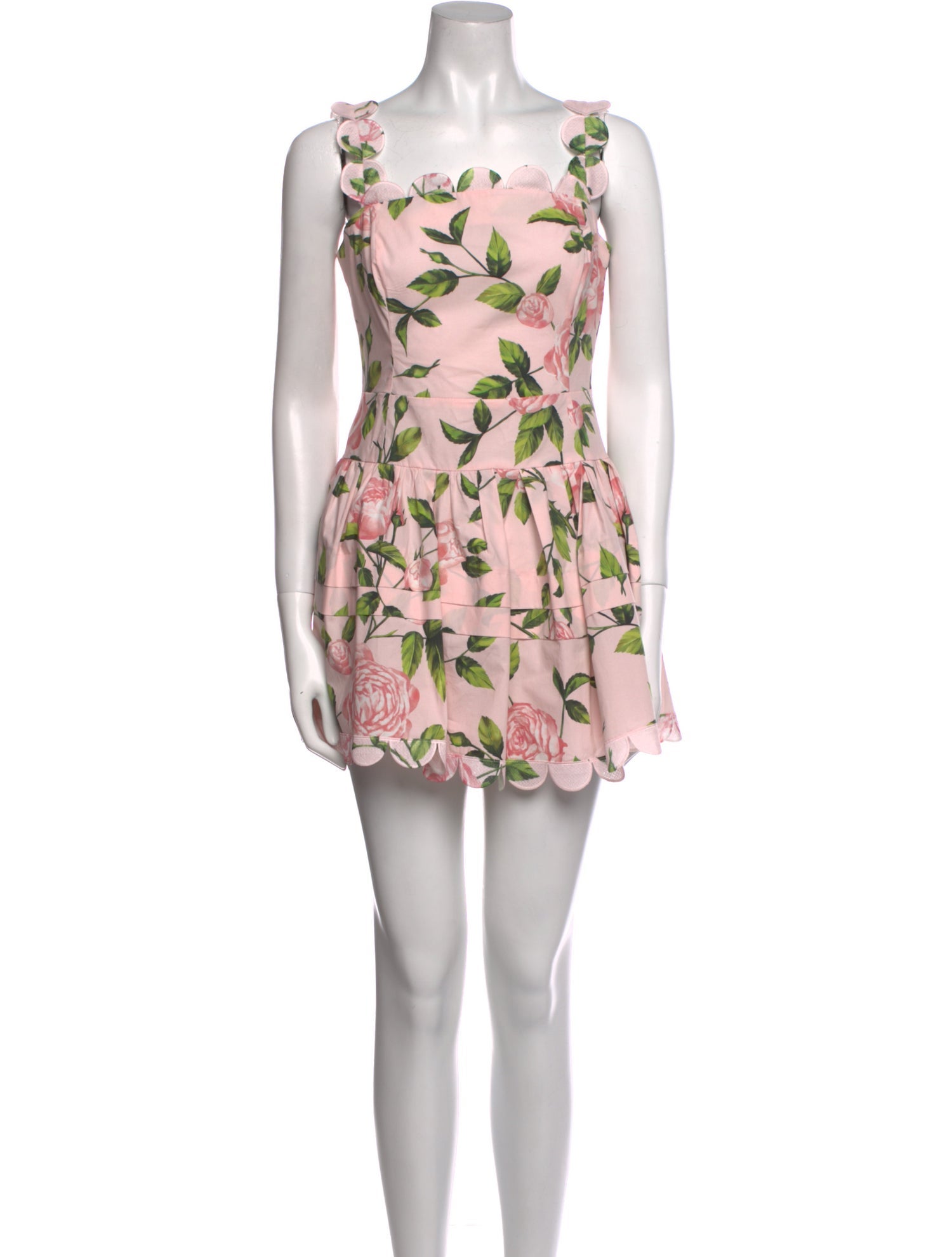 Oscar de la Renta Floral Print Mini Dress