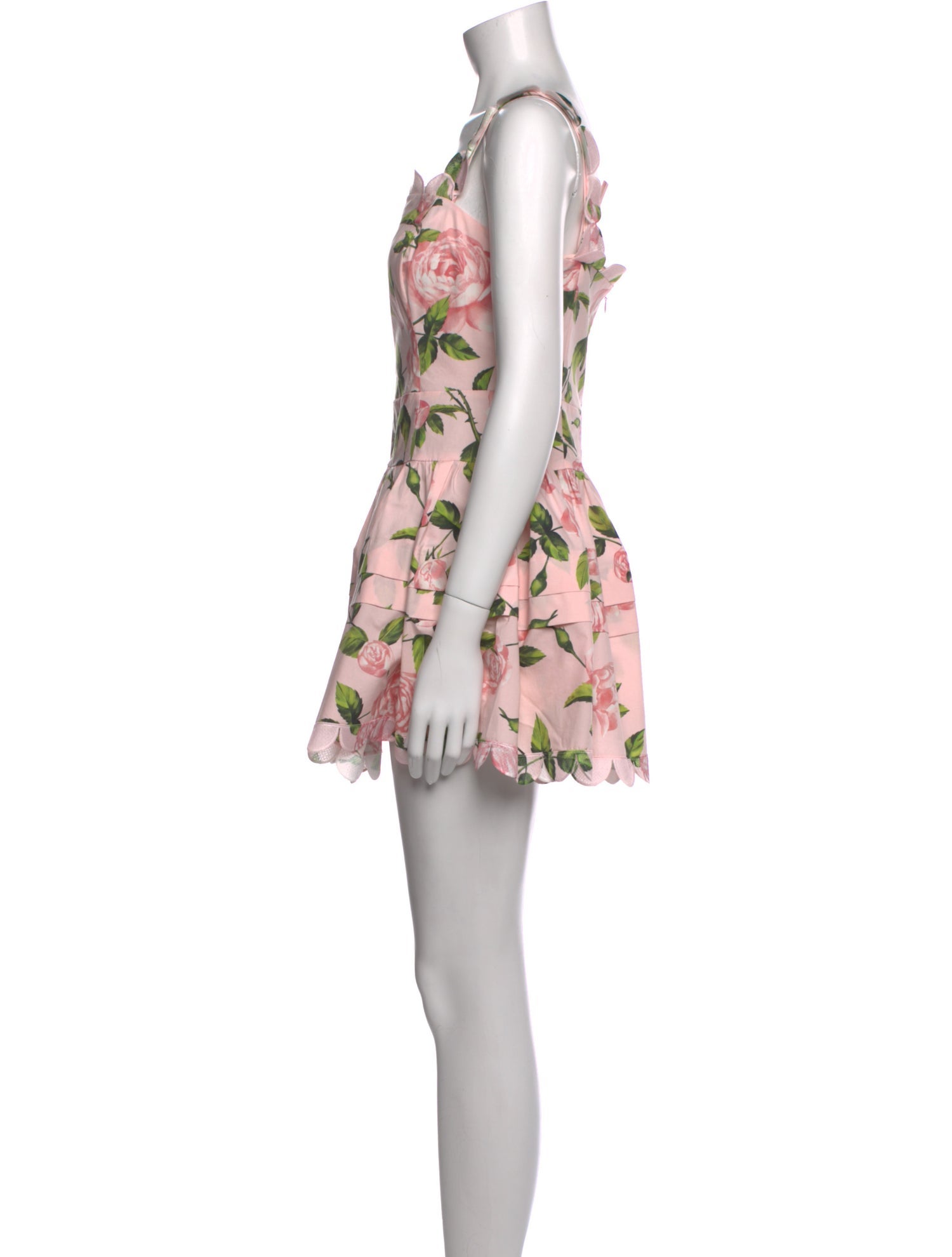 Oscar de la Renta Floral Print Mini Dress