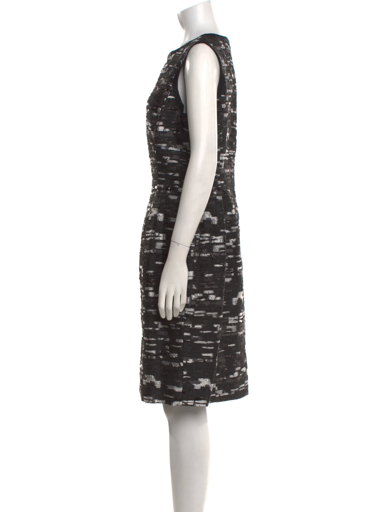Oscar de la Renta Printed Knee-Length Dress w/ Tags