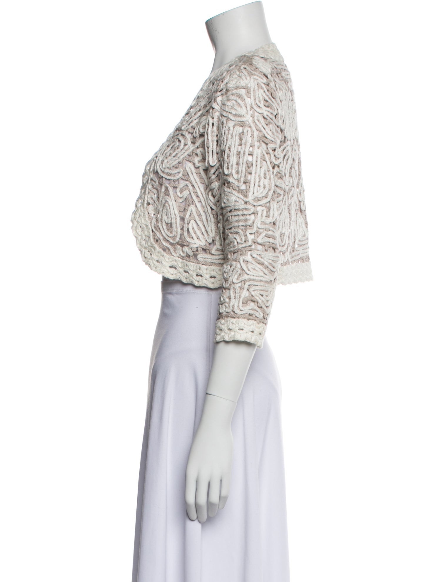 Oscar de la Renta Printed Bolero