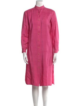 Oscar de la Renta Mock Neck Knee-Length Dress