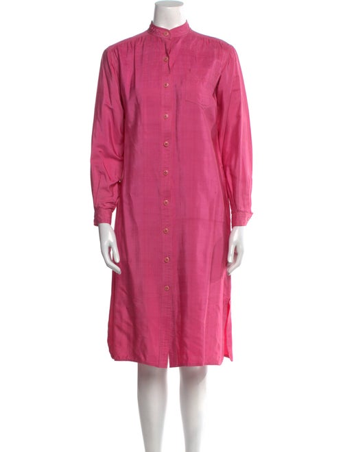 Oscar de la Renta Mock Neck Knee-Length Dress