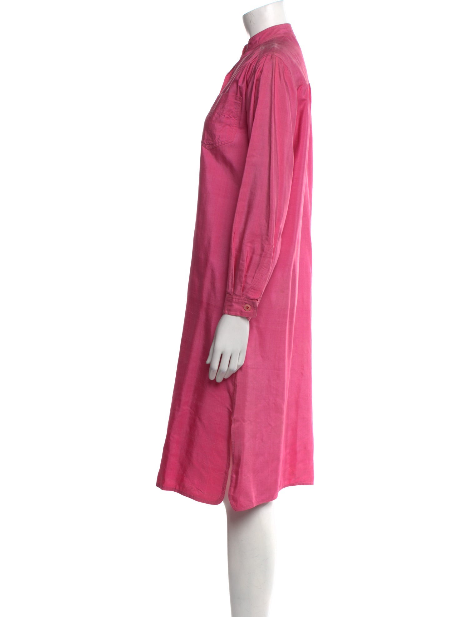 Oscar de la Renta Mock Neck Knee-Length Dress