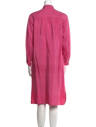 Oscar de la Renta Mock Neck Knee-Length Dress