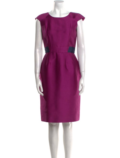 Oscar de la Renta Scoop Neck Knee-Length Dress