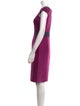 Oscar de la Renta Scoop Neck Knee-Length Dress