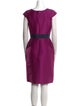 Oscar de la Renta Scoop Neck Knee-Length Dress