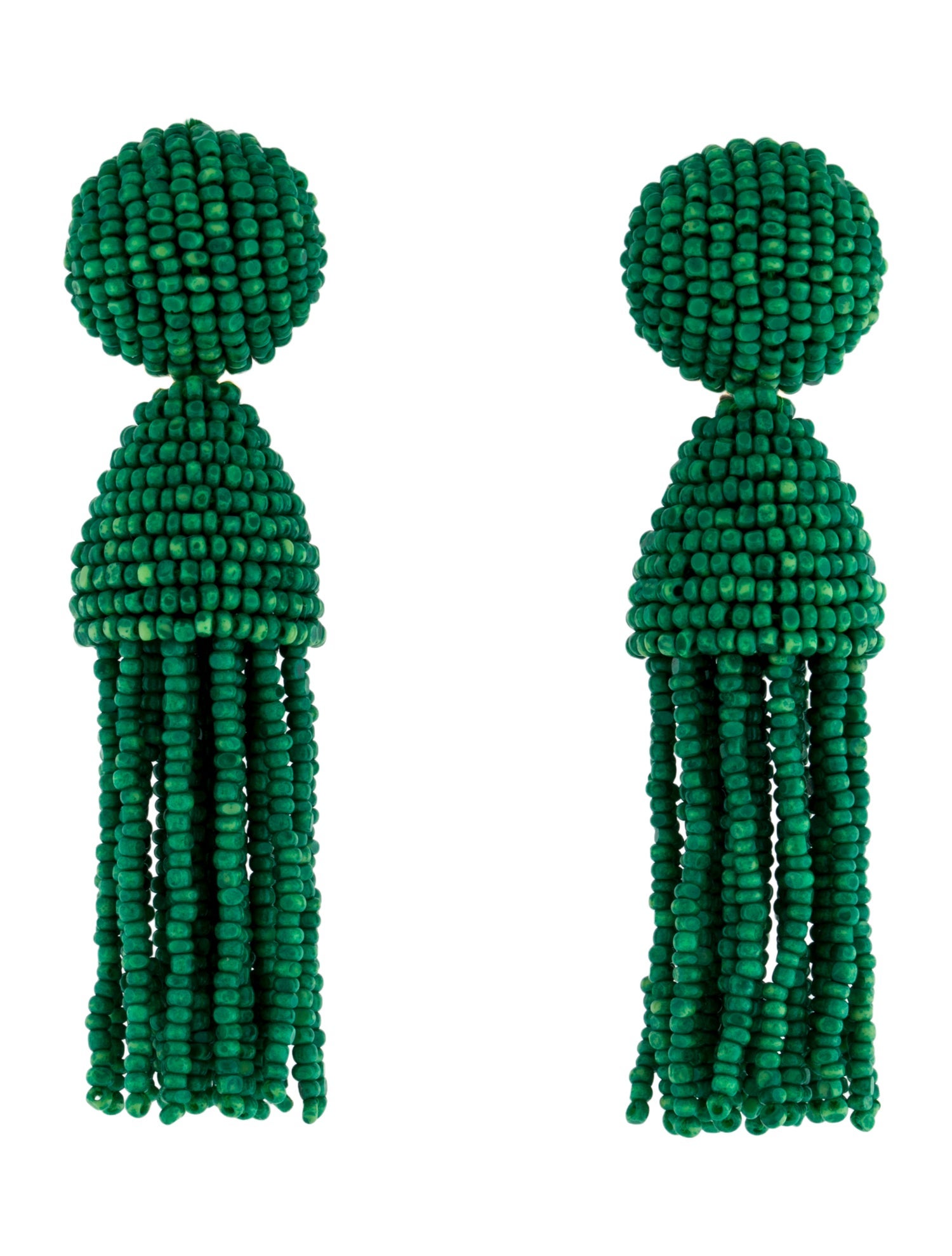 Oscar de la Renta Classic Short Tassel Earrings