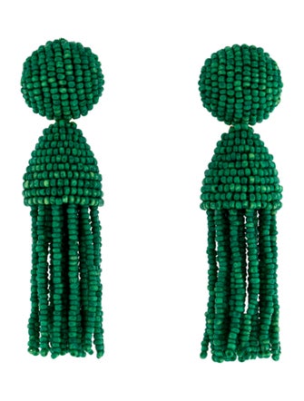 Oscar de la Renta Classic Short Tassel Earrings