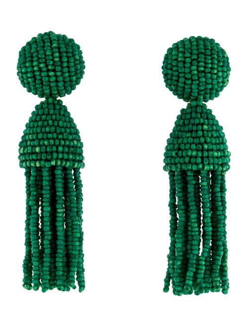 Oscar de la Renta Classic Short Tassel Earrings