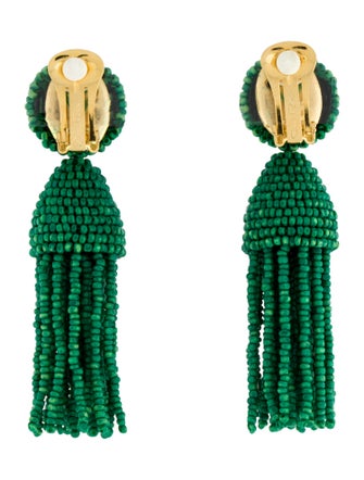 Oscar de la Renta Classic Short Tassel Earrings