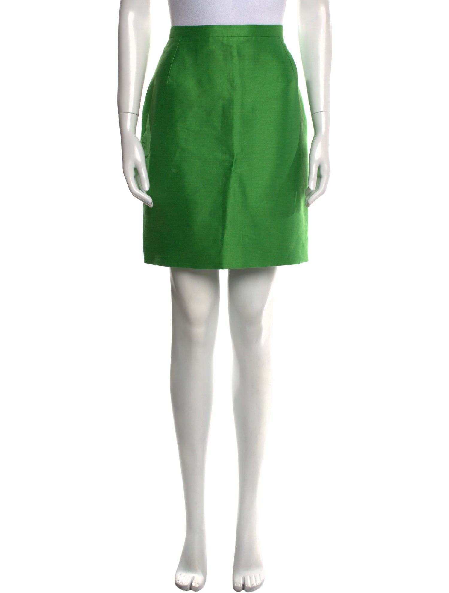 Oscar de la Renta Pleated Accents Knee-Length Skirt