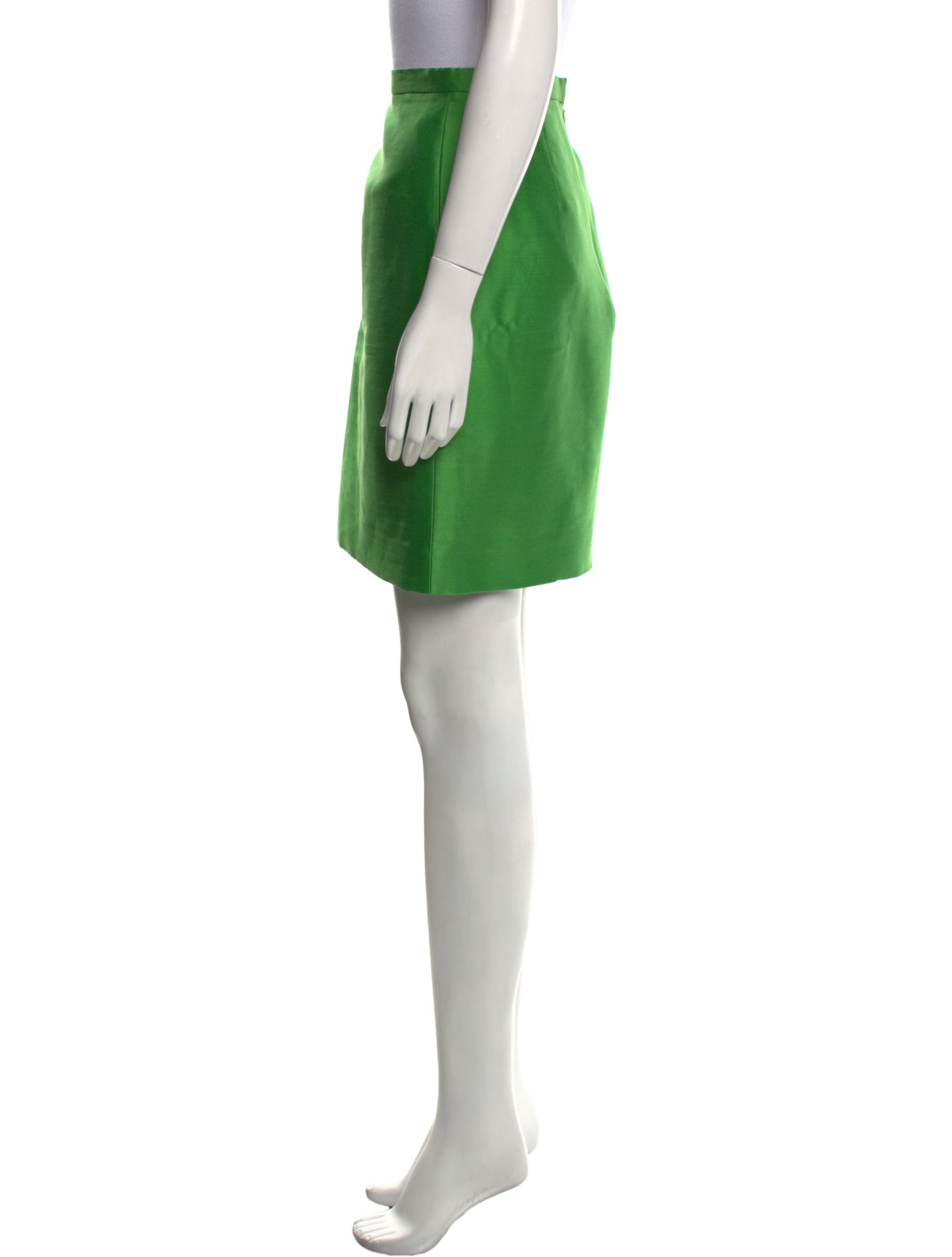 Oscar de la Renta Pleated Accents Knee-Length Skirt