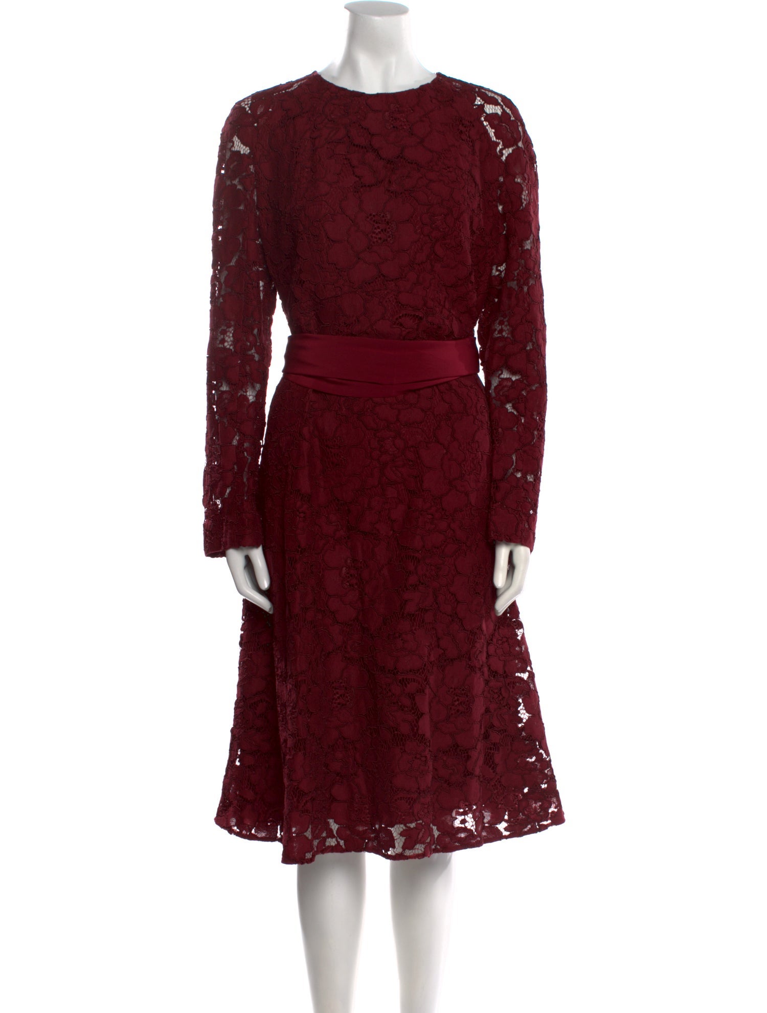 Oscar de la Renta Lace Pattern Midi Length Dress