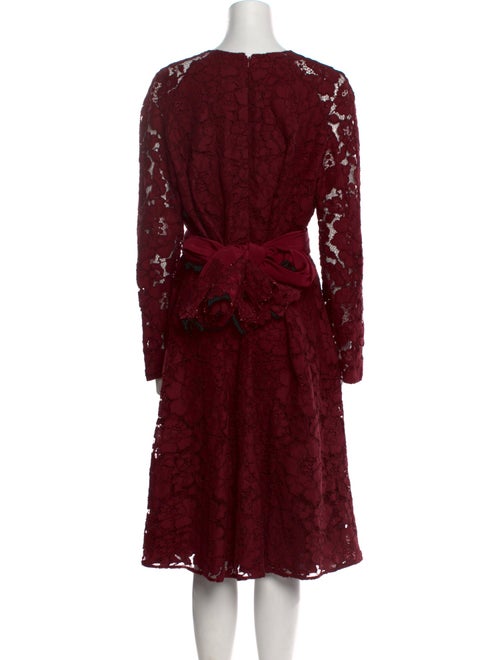 Oscar de la Renta Lace Pattern Midi Length Dress