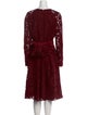 Oscar de la Renta Lace Pattern Midi Length Dress