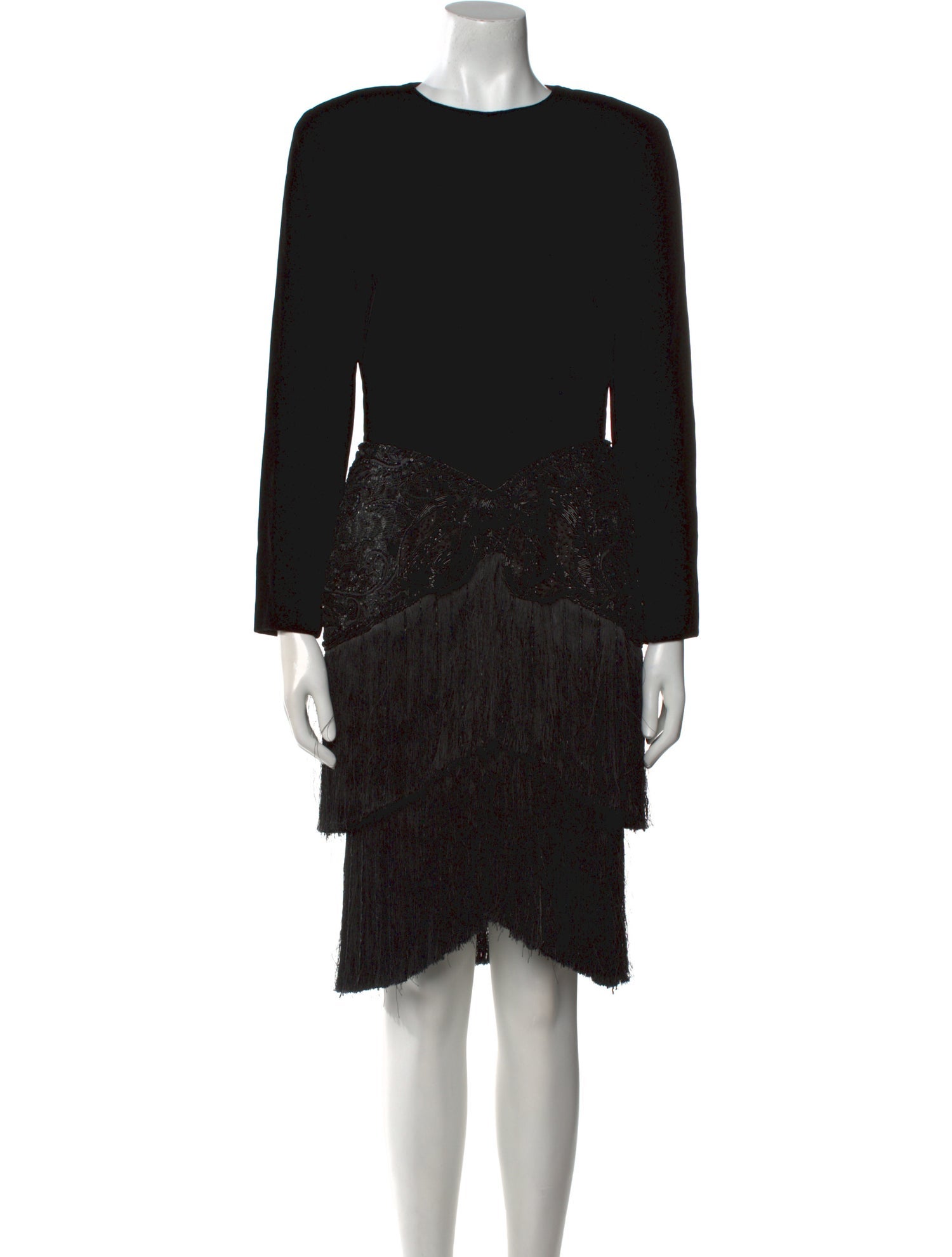 Oscar de la Renta Crew Neck Knee-Length Dress