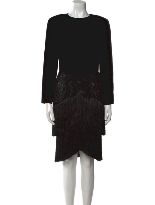 Oscar de la Renta Crew Neck Knee-Length Dress