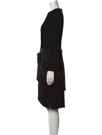 Oscar de la Renta Crew Neck Knee-Length Dress
