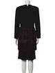 Oscar de la Renta Crew Neck Knee-Length Dress