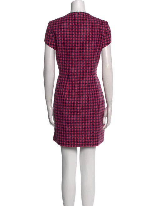 Oscar de la Renta Plaid Print Mini Dress