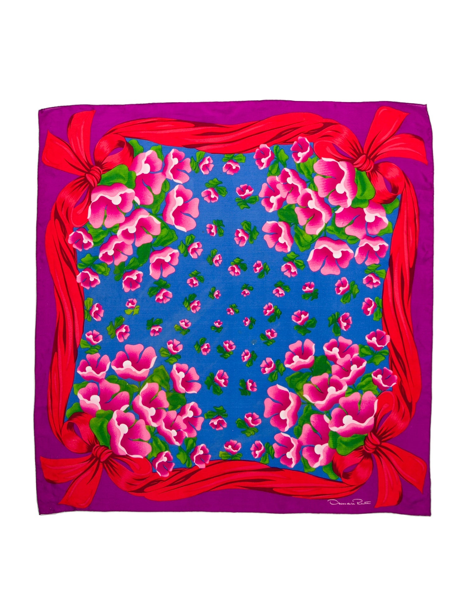 Oscar de la Renta Silk Printed Scarf