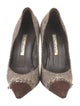 Oscar de la Renta Tweed Tweed Pattern Pumps