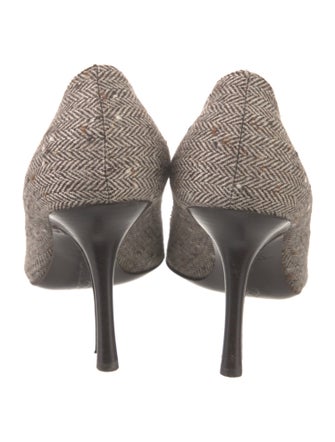Oscar de la Renta Tweed Tweed Pattern Pumps