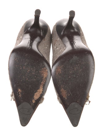 Oscar de la Renta Tweed Tweed Pattern Pumps