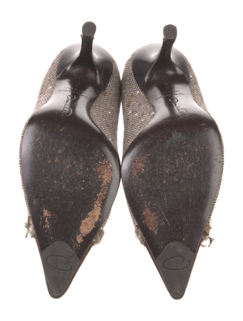 Oscar de la Renta Tweed Tweed Pattern Pumps