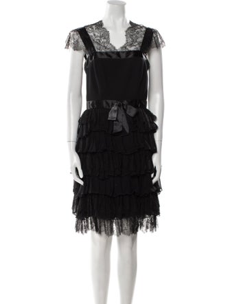 Oscar de la Renta Silk Knee-Length Dress