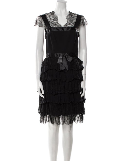 Oscar de la Renta Silk Knee-Length Dress