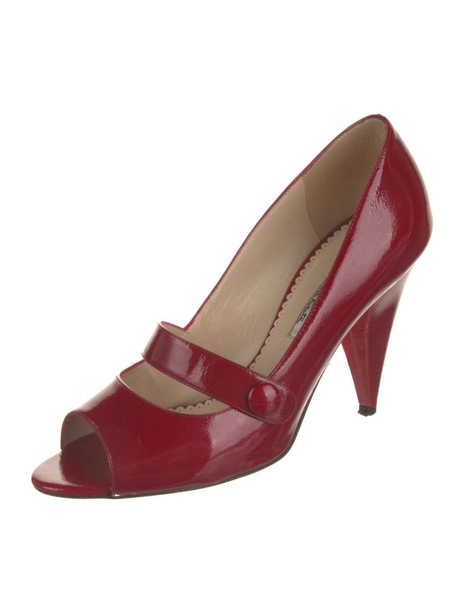 Oscar de la Renta Patent Leather Sandals