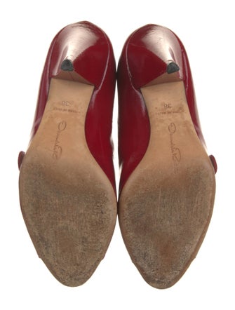 Oscar de la Renta Patent Leather Sandals
