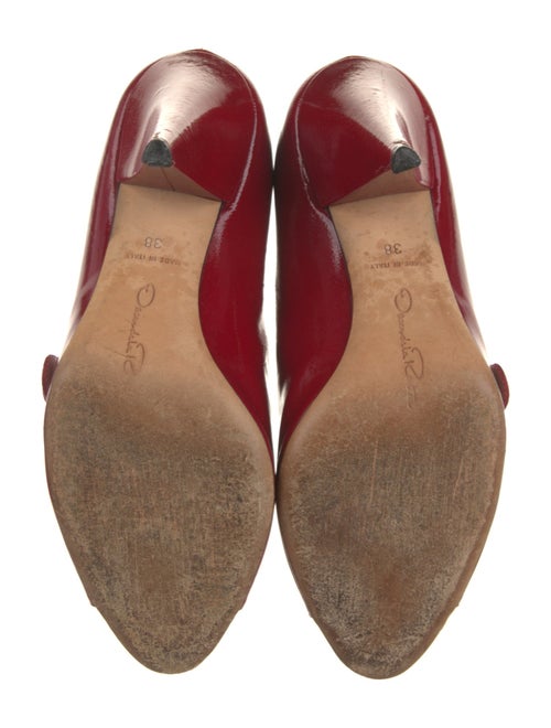 Oscar de la Renta Patent Leather Sandals