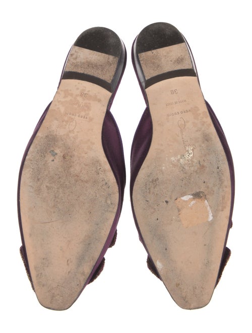 Oscar de la Renta Satin Colorblock Pattern Mules