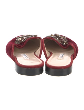 Oscar de la Renta Velvet Colorblock Pattern Mules