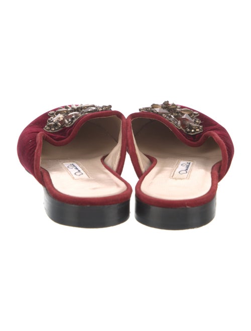 Oscar de la Renta Velvet Colorblock Pattern Mules