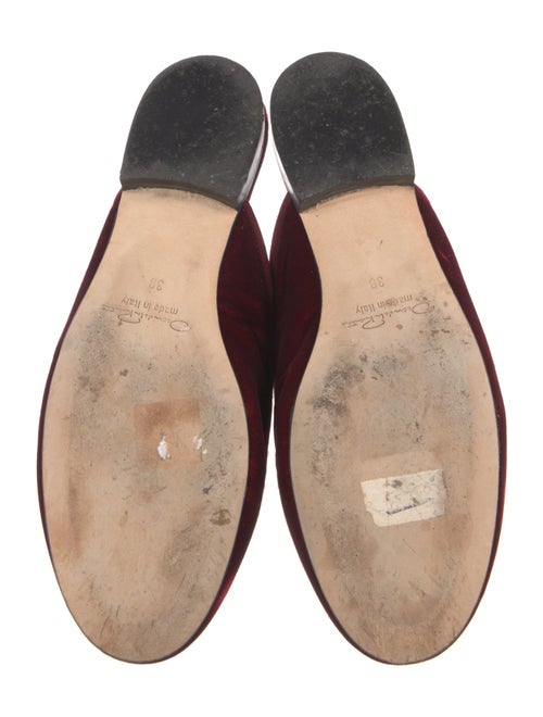 Oscar de la Renta Velvet Colorblock Pattern Mules