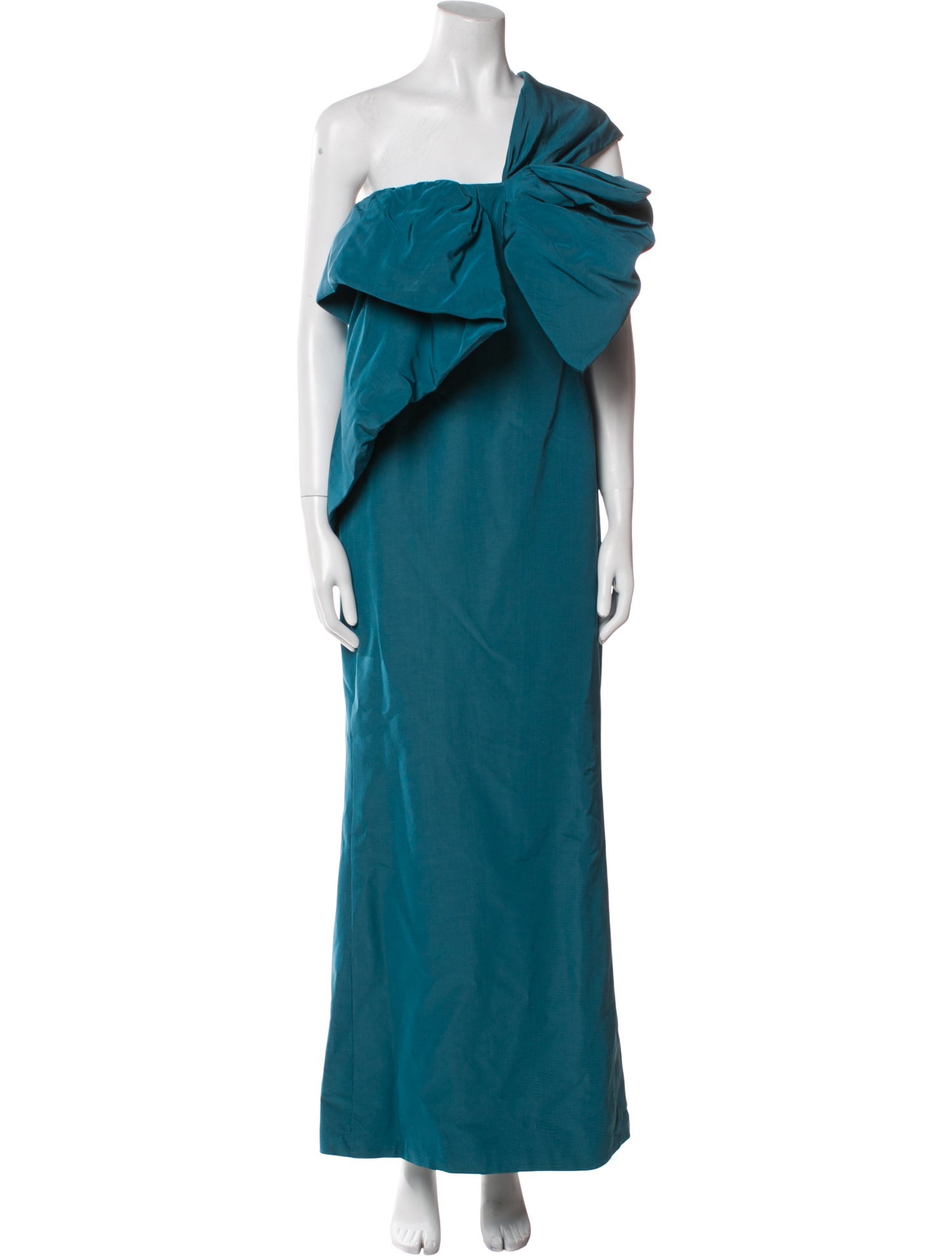 Oscar de la Renta One-Shoulder Long Dress