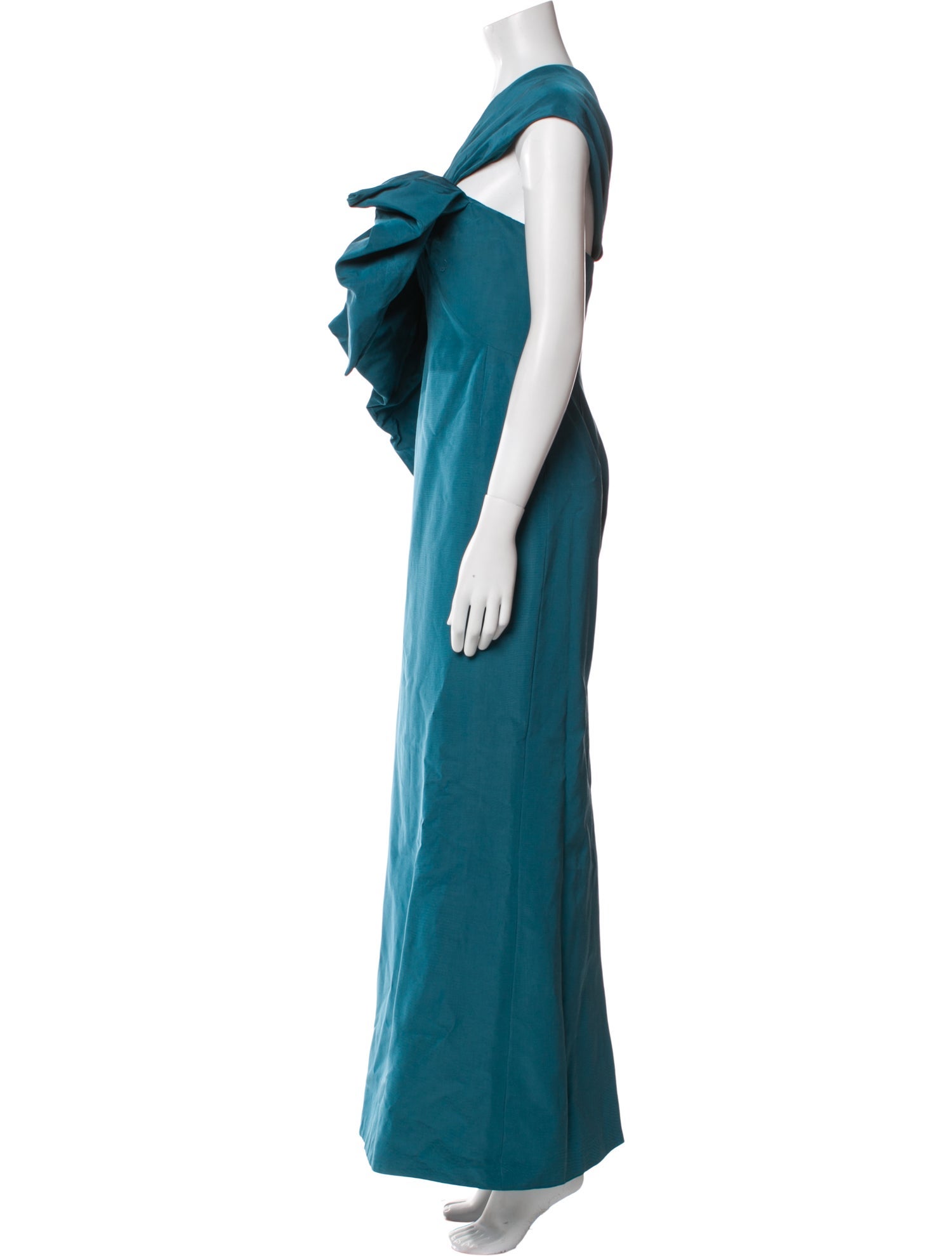 Oscar de la Renta One-Shoulder Long Dress