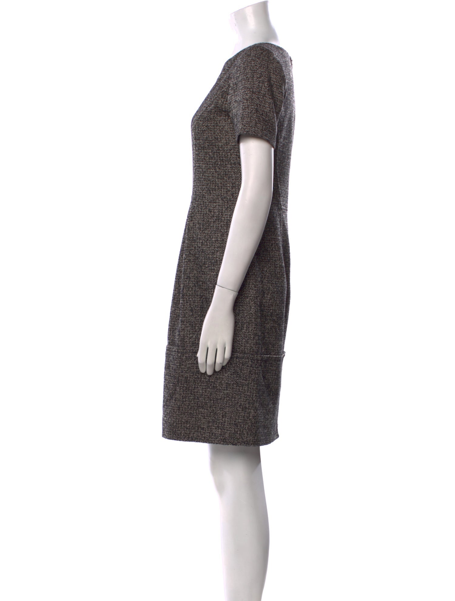 Oscar de la Renta Camel Leather Mini Dress