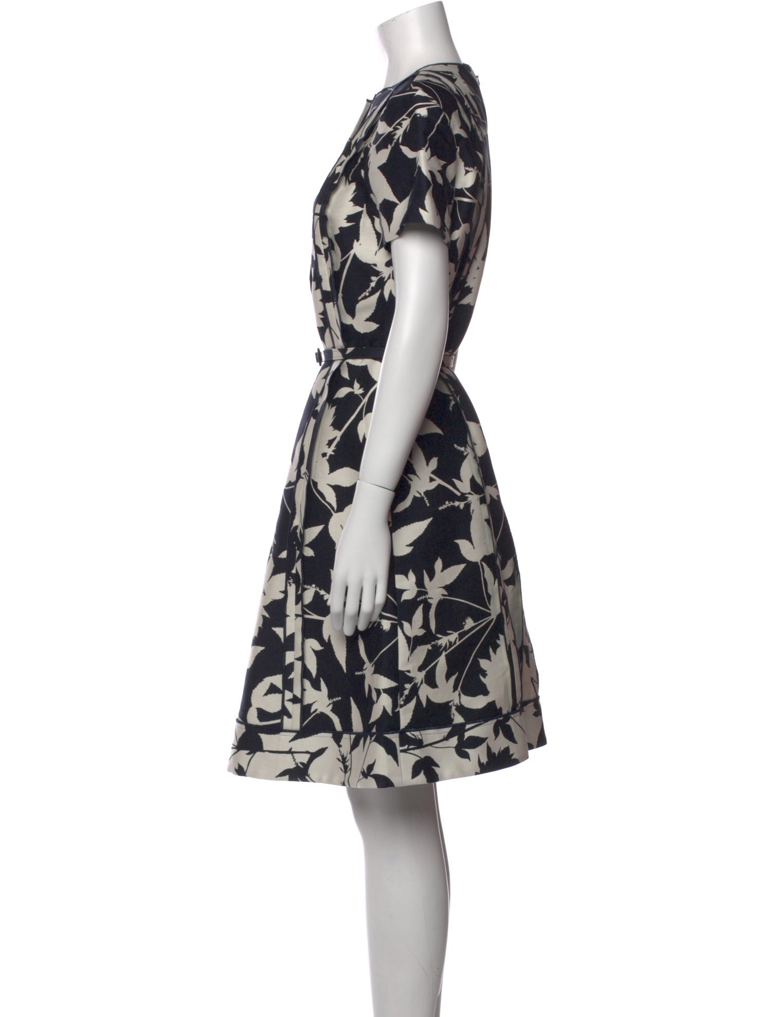 Oscar de la Renta Floral Print Knee-Length Dress w/ Tags